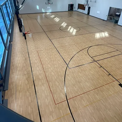 Crawford County Wellness Center basketball court installation